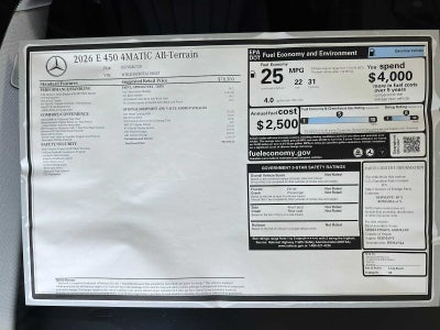 2026 Mercedes-Benz E-Class E 450