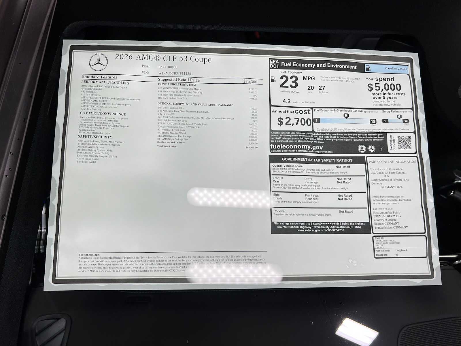 2026 Mercedes-Benz AMG® CLE 53 4MATIC®+ Coupe