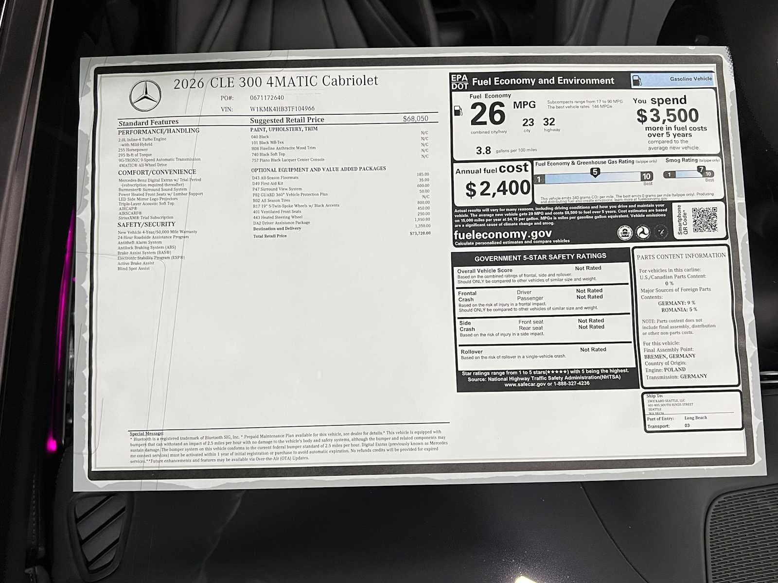 2026 Mercedes-Benz CLE 300 CLE 300