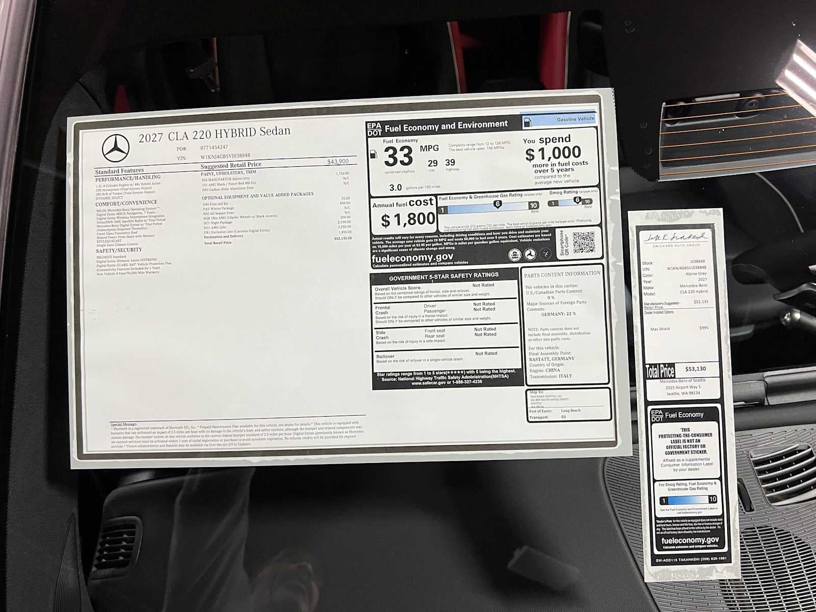 2027 Mercedes-Benz CLA 220 Hybrid FWD