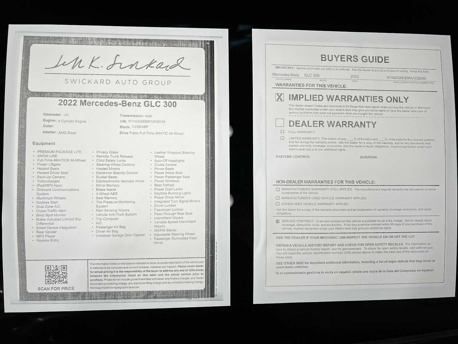 2022 Mercedes-Benz GLC 300 GLC 300