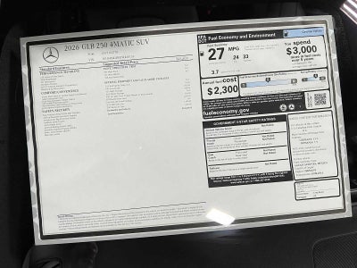 2026 Mercedes-Benz GLB GLB 250