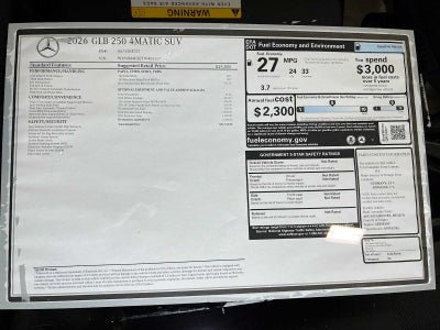 2026 Mercedes-Benz GLB GLB 250