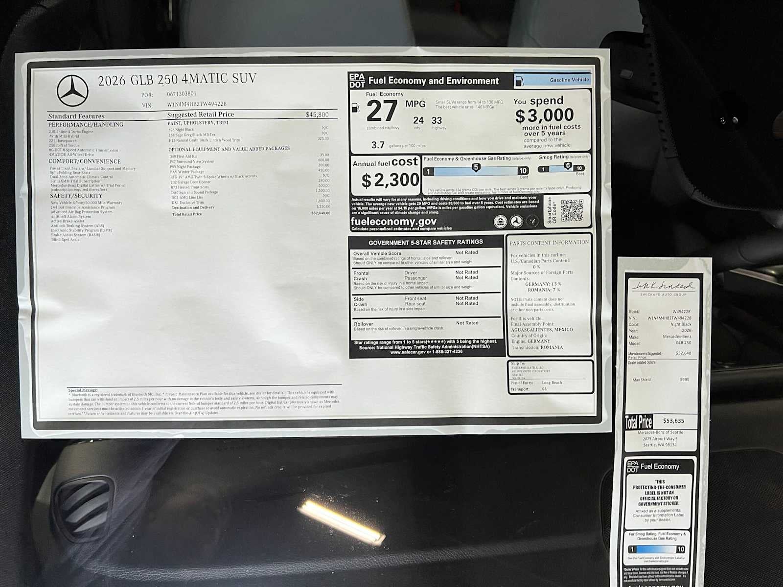 2026 Mercedes-Benz GLB 250 4MATIC® SUV