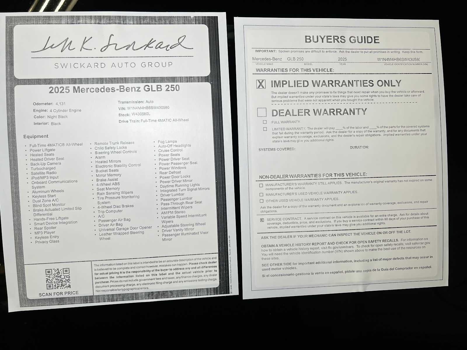 2025 Mercedes-Benz GLB 250 GLB 250