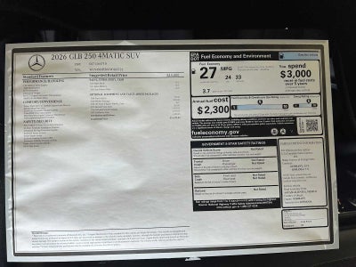 2026 Mercedes-Benz GLB GLB 250