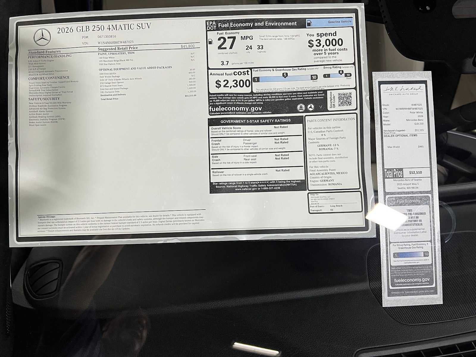 2026 Mercedes-Benz GLB 250 4MATIC® SUV