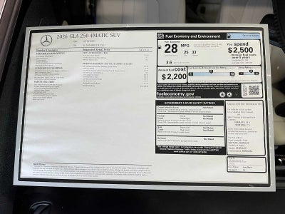 2026 Mercedes-Benz GLA GLA 250