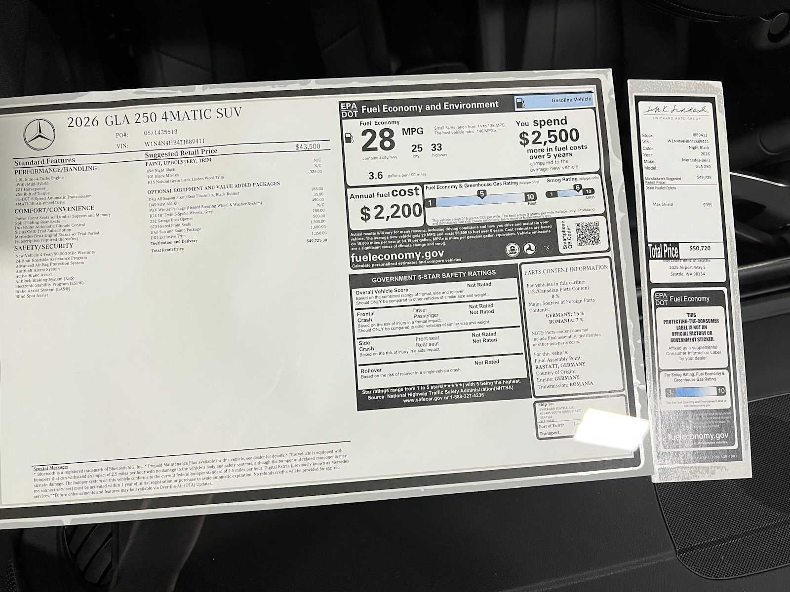 2026 Mercedes-Benz GLA 250 4MATIC® SUV