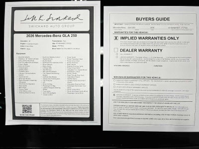 2026 Mercedes-Benz GLA 250 4MATIC® SUV