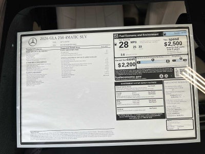 2026 Mercedes-Benz GLA 250 GLA 250