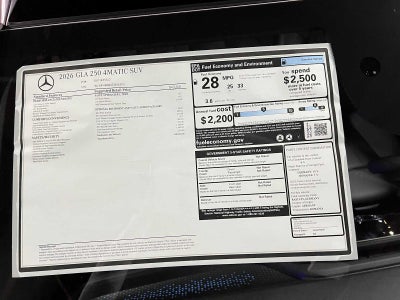 2026 Mercedes-Benz GLA 250 4MATIC® SUV