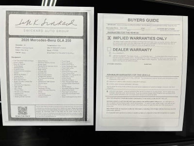 2026 Mercedes-Benz GLA 250 4MATIC® SUV