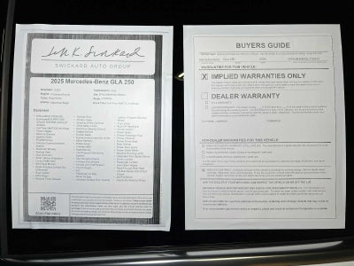 2025 Mercedes-Benz GLA 250 GLA 250