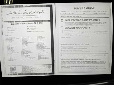 2025 Mercedes-Benz GLA GLA 250