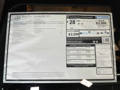 2026 Mercedes-Benz GLA GLA 250