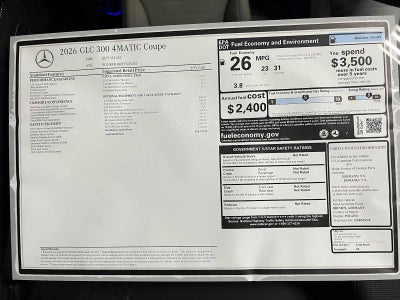 2026 Mercedes-Benz GLC 300 4MATIC® Coupe