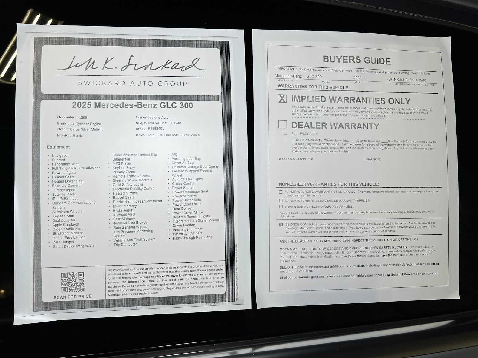 2025 Mercedes-Benz GLC 300 GLC 300