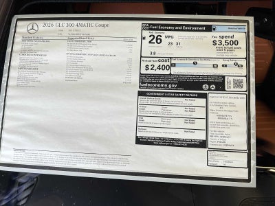 2026 Mercedes-Benz GLC 300 4MATIC® Coupe