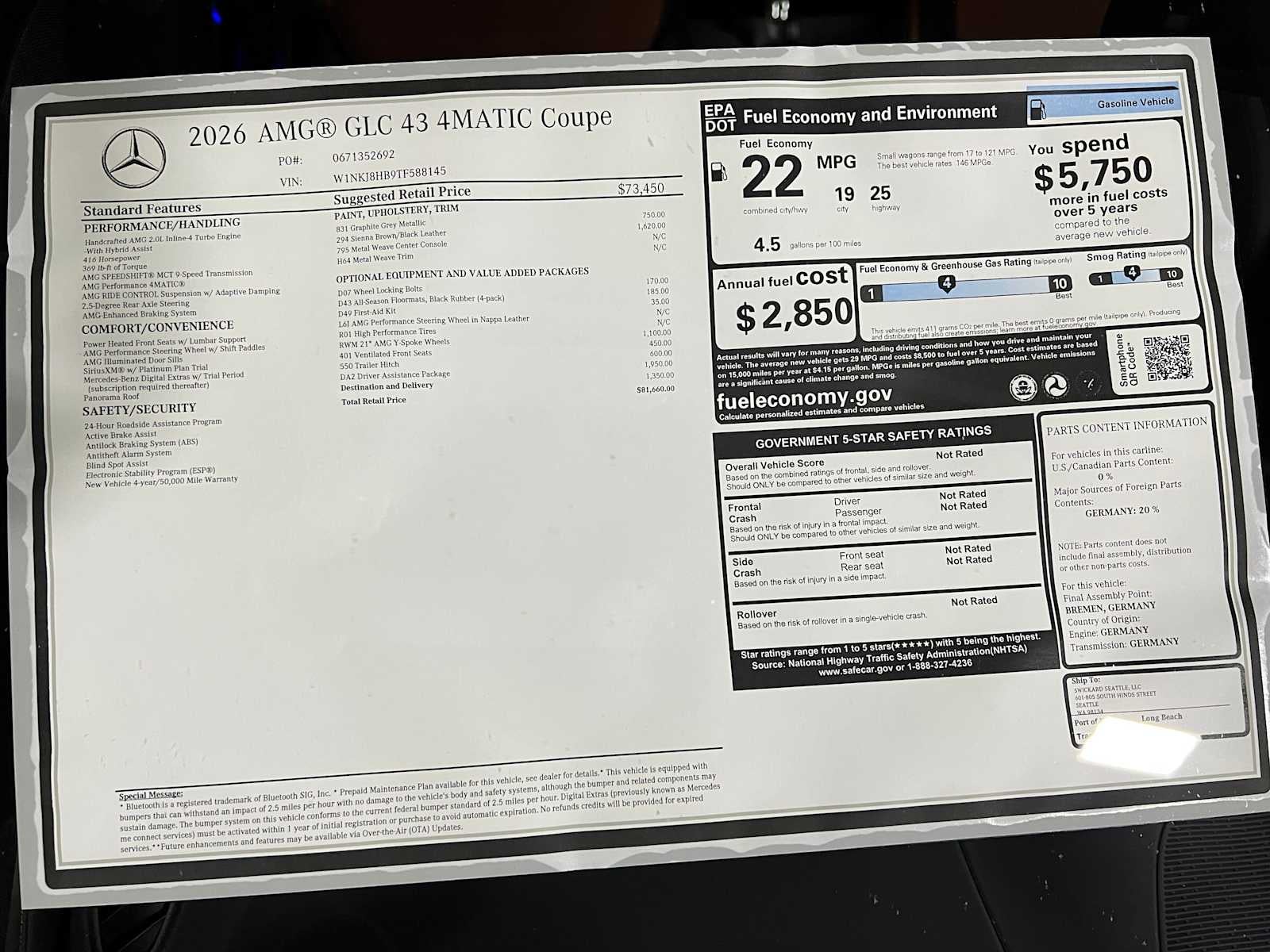 2026 Mercedes-Benz AMG® GLC 43 4MATIC® Coupe