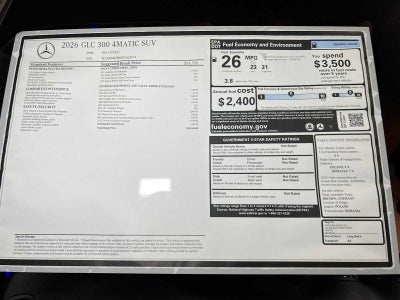 2026 Mercedes-Benz GLC 300 4MATIC® SUV