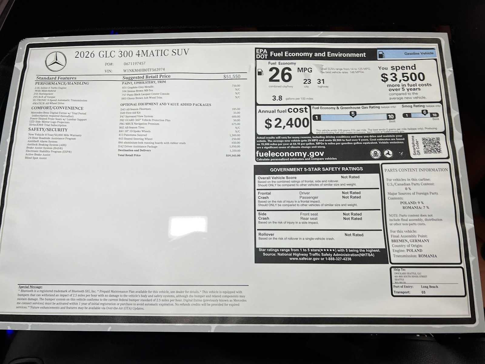 2026 Mercedes-Benz GLC 300 4MATIC® SUV