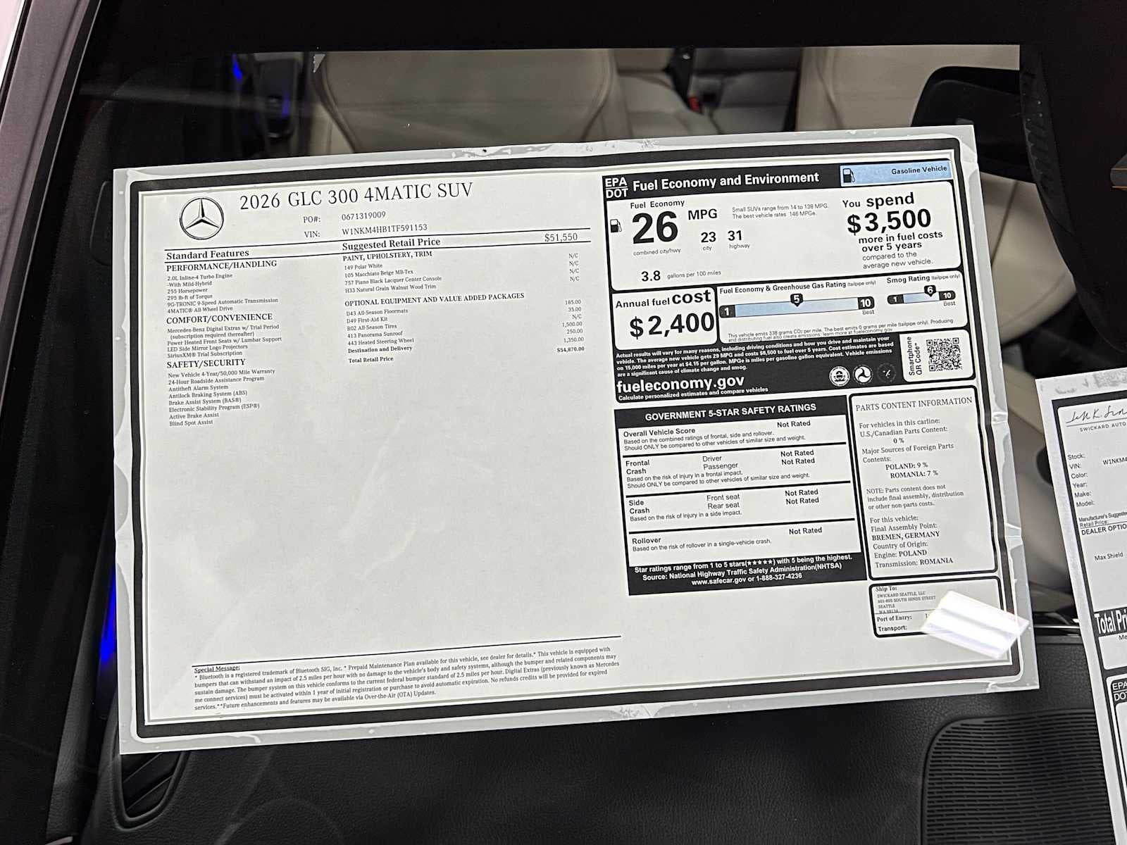 2026 Mercedes-Benz GLC 300 4MATIC® SUV
