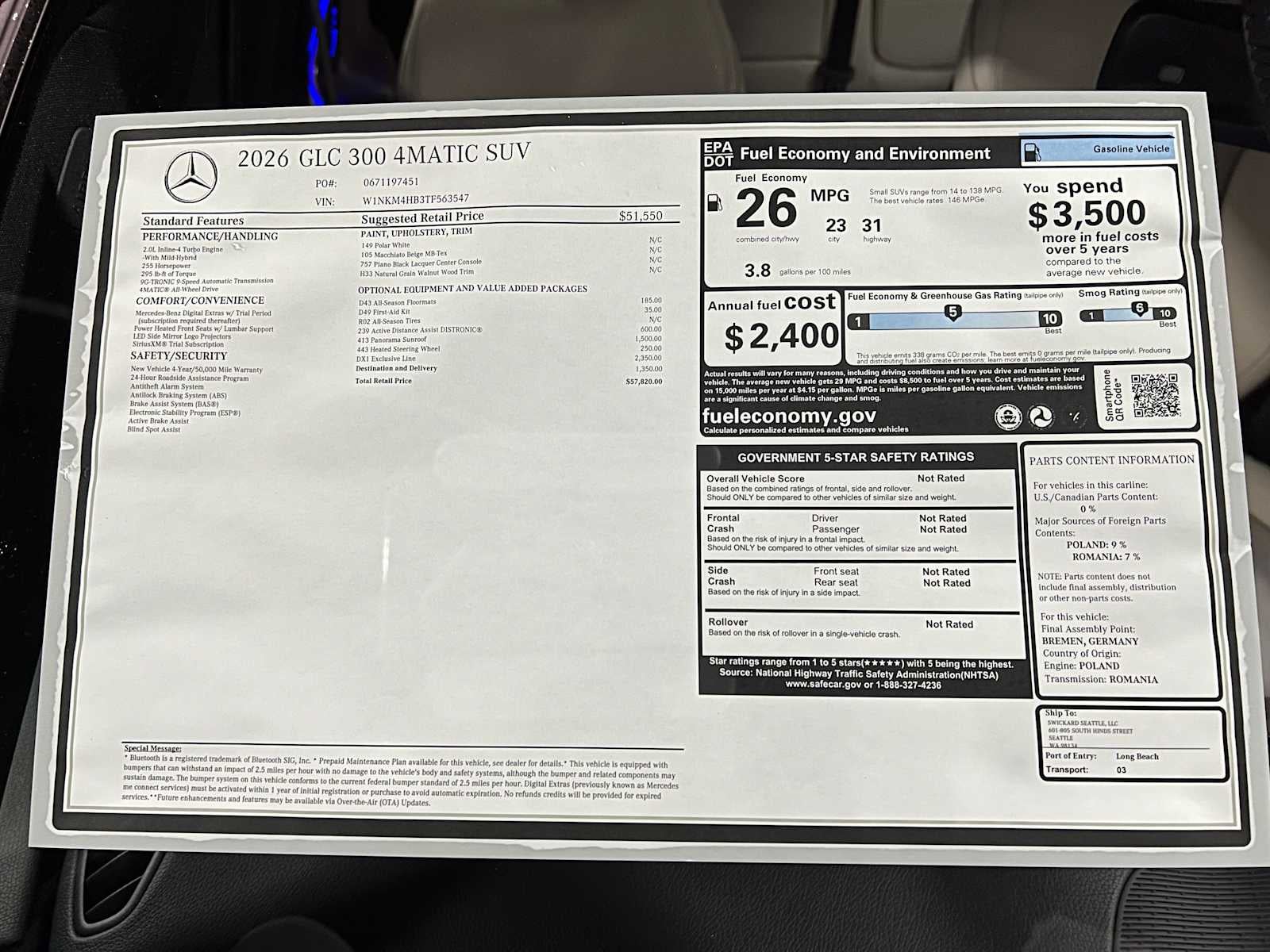 2026 Mercedes-Benz GLC 300 4MATIC® SUV