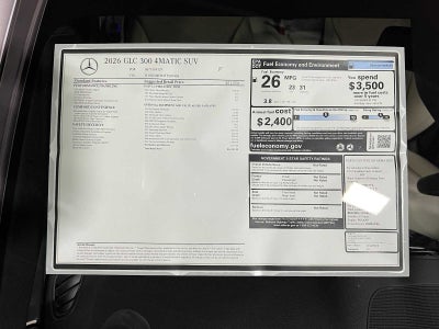 2026 Mercedes-Benz GLC 300 4MATIC® SUV