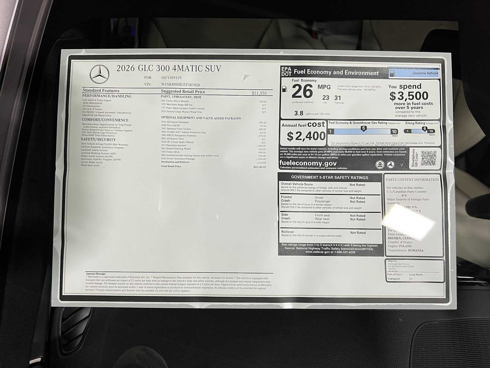 2026 Mercedes-Benz GLC 300 4MATIC® SUV