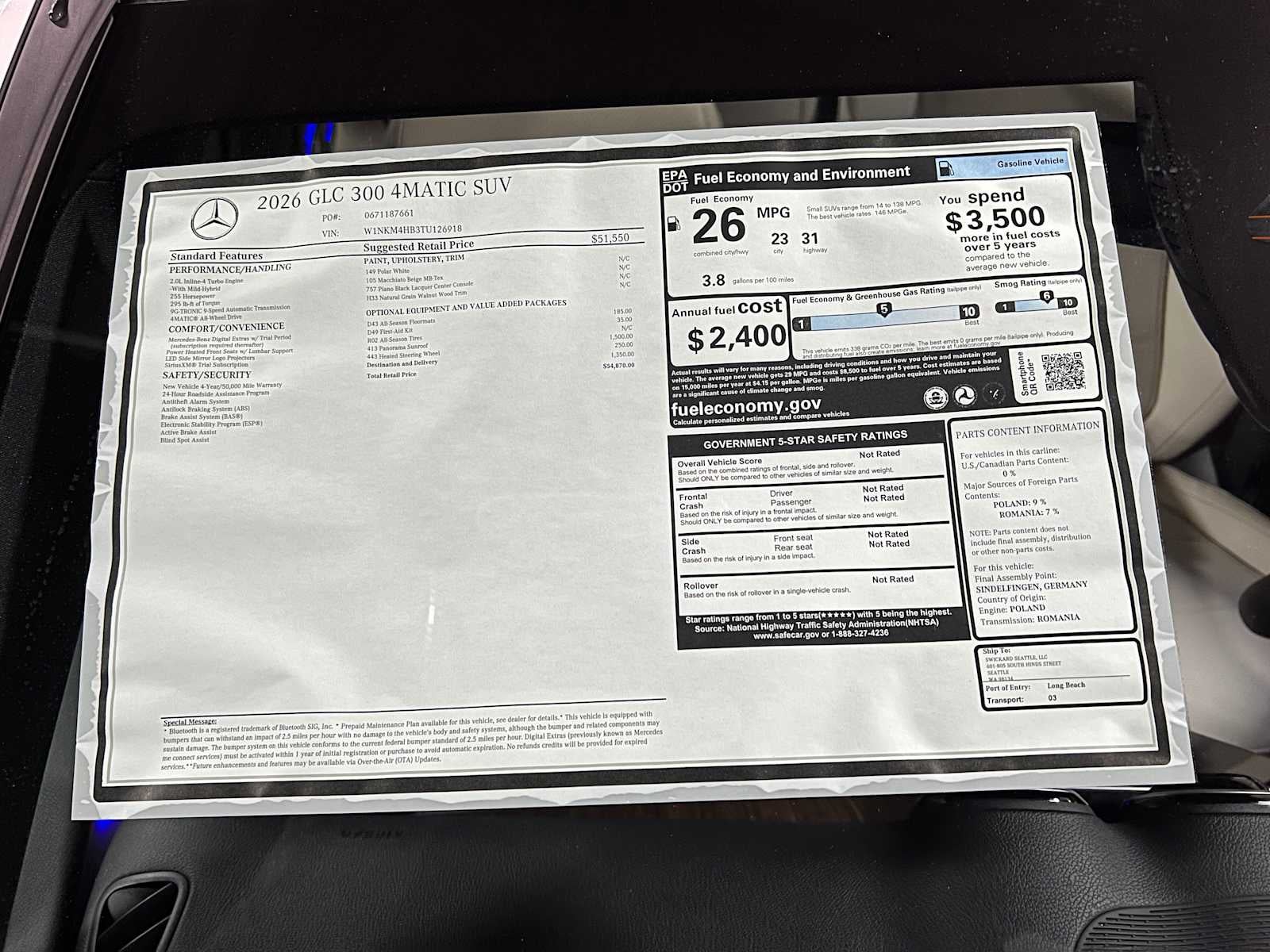 2026 Mercedes-Benz GLC 300 4MATIC® SUV