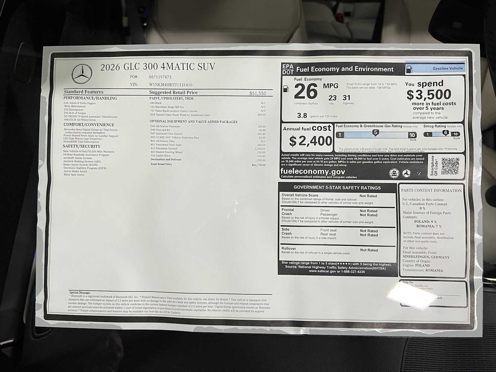 2026 Mercedes-Benz GLC 300 4MATIC® SUV