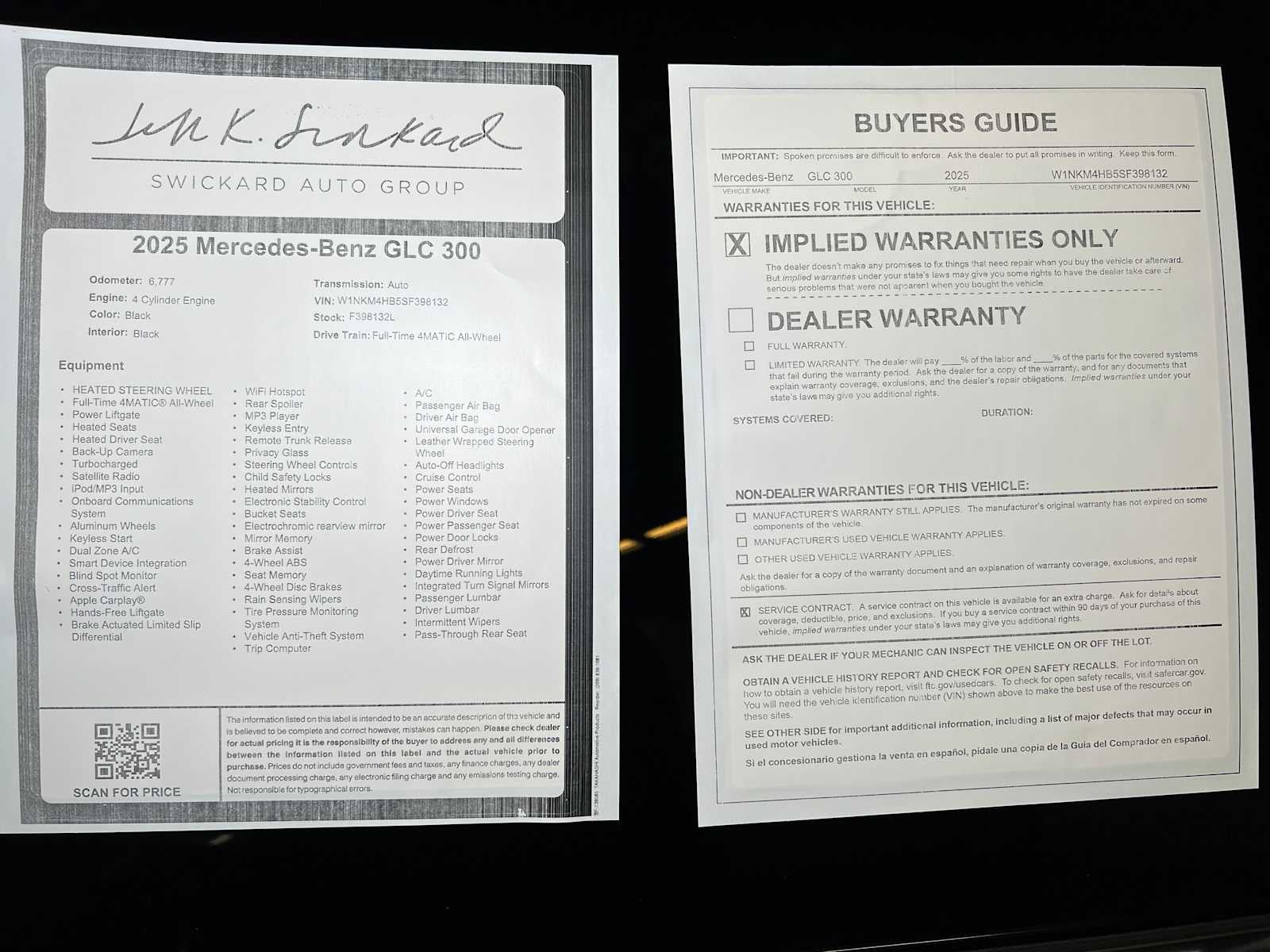 2025 Mercedes-Benz GLC GLC 300