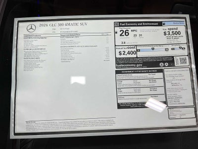 2026 Mercedes-Benz GLC 300 4MATIC® SUV