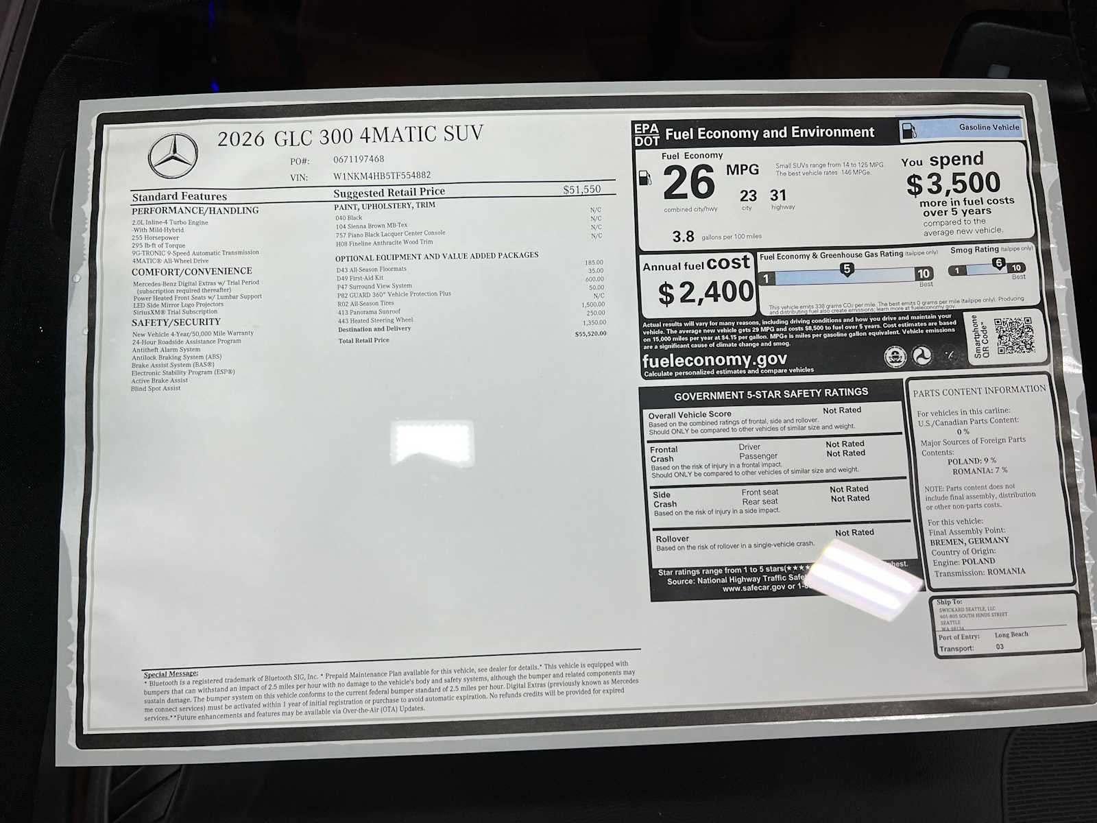 2026 Mercedes-Benz GLC 300 4MATIC® SUV