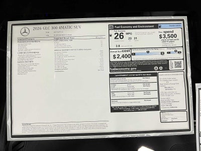 2026 Mercedes-Benz GLC 300 4MATIC® SUV