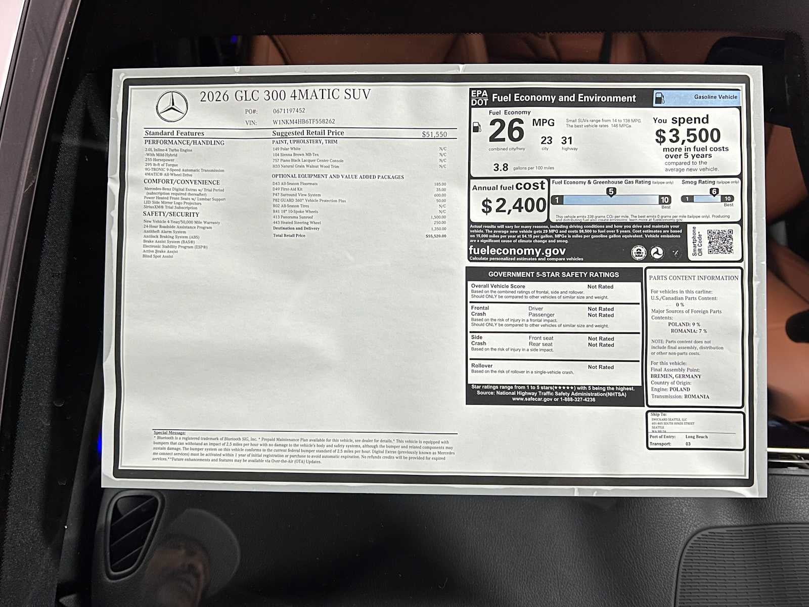 2026 Mercedes-Benz GLC 300 4MATIC® SUV