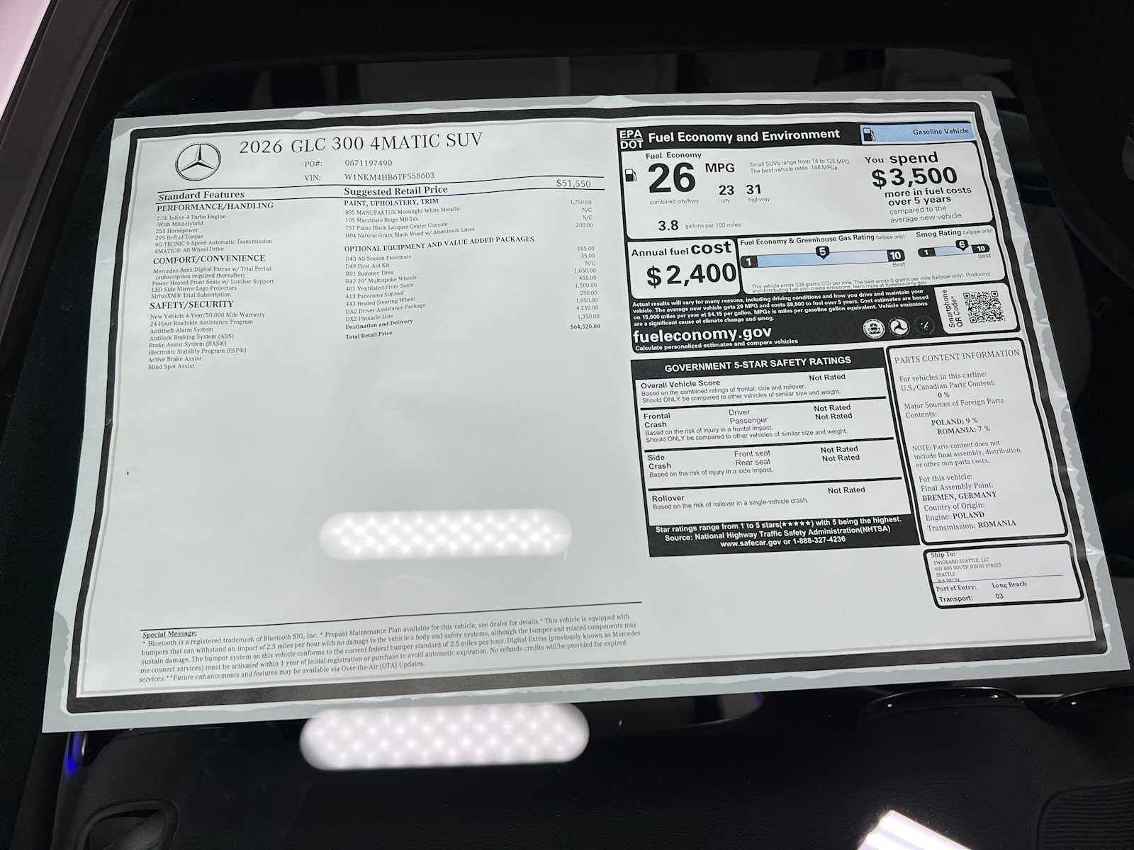 2026 Mercedes-Benz GLC 300 4MATIC® SUV