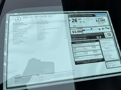 2026 Mercedes-Benz GLC 300 4MATIC® SUV