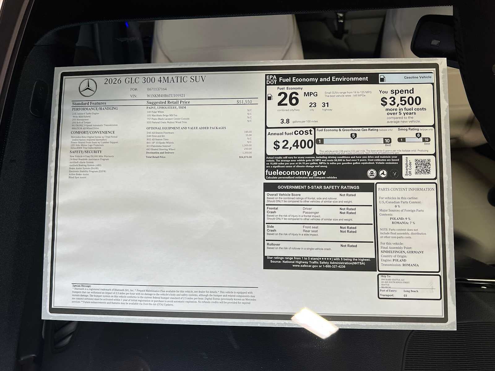 2026 Mercedes-Benz GLC GLC 300