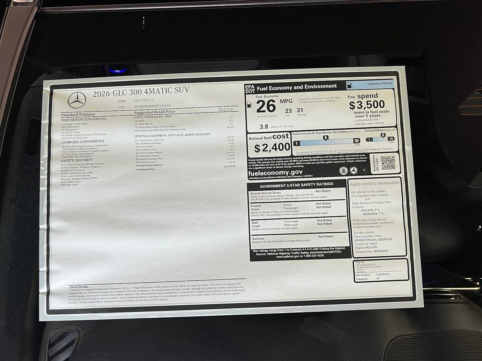 2026 Mercedes-Benz GLC GLC 300