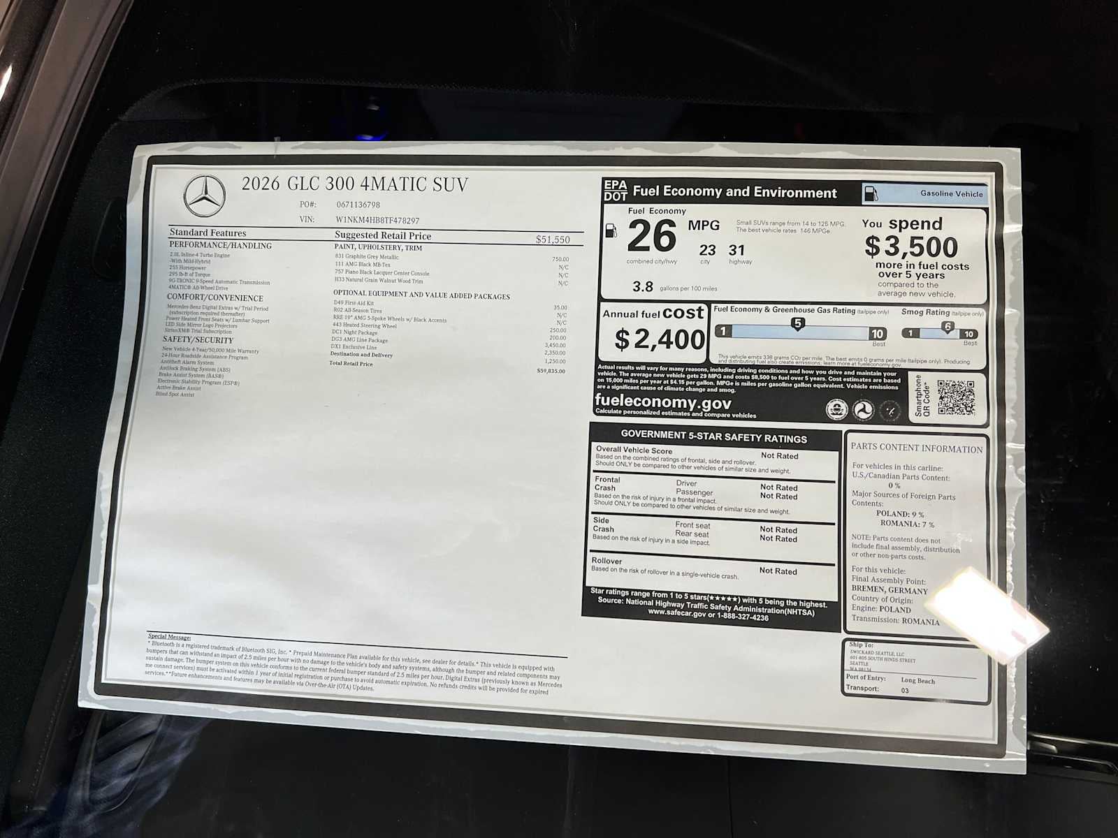 2026 Mercedes-Benz GLC GLC 300