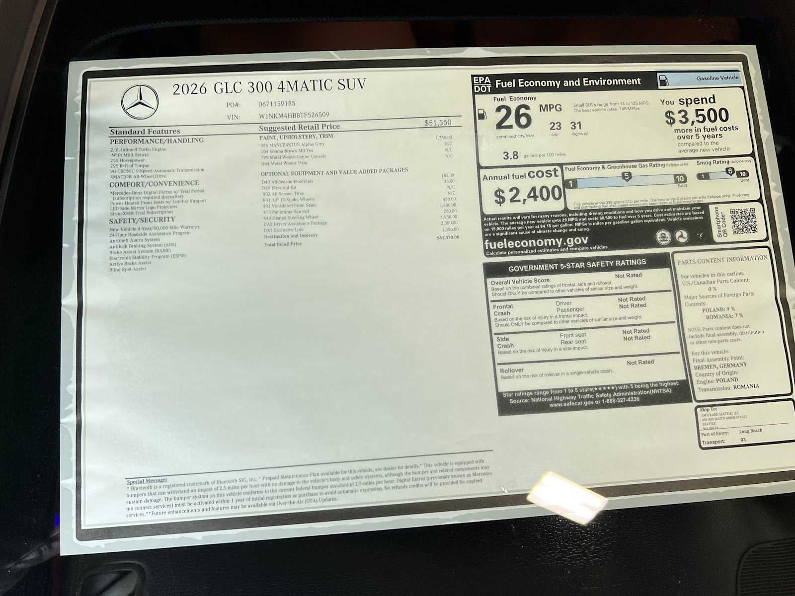 2026 Mercedes-Benz GLC 300 4MATIC® SUV