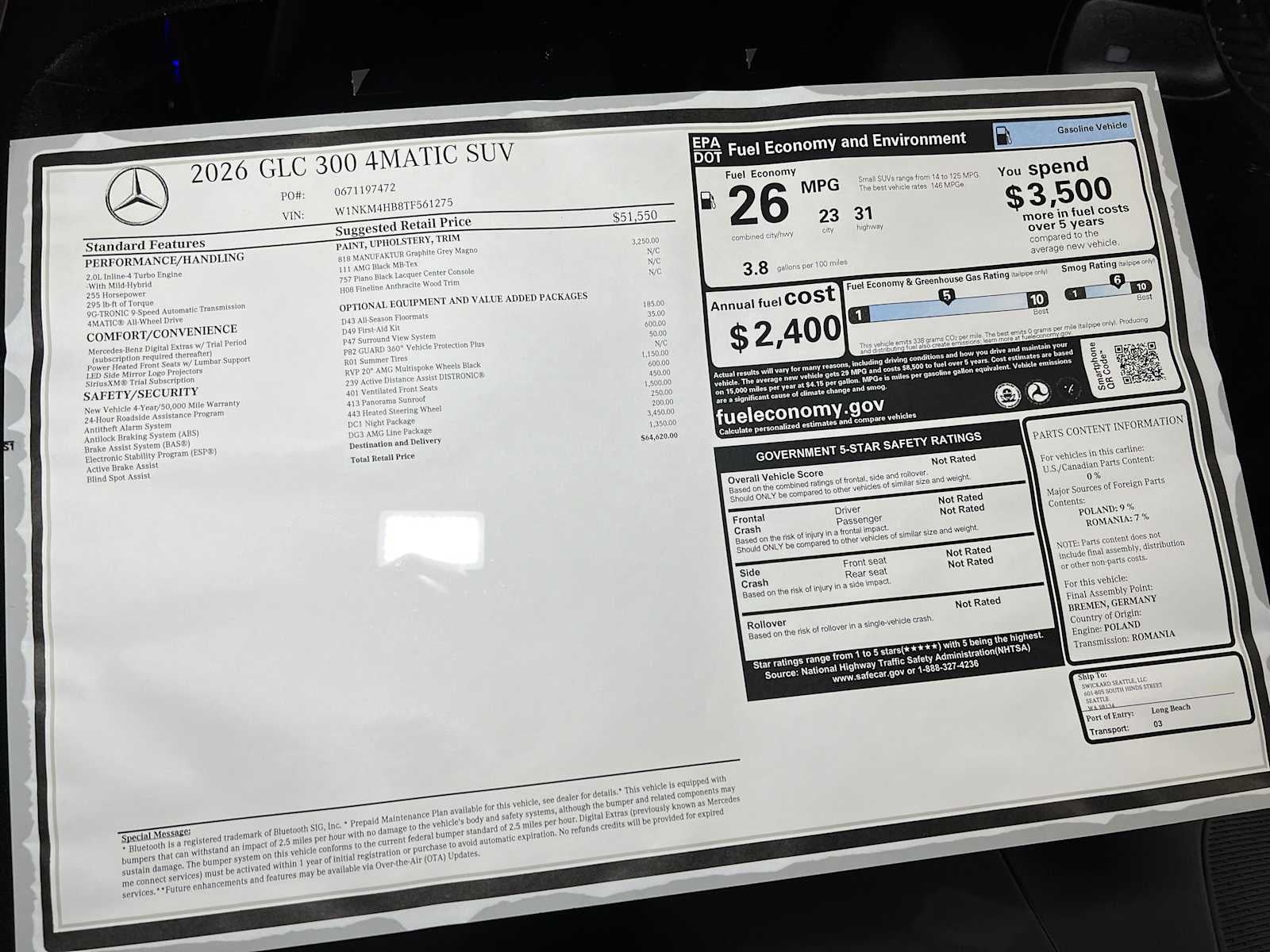 2026 Mercedes-Benz GLC 300 4MATIC® SUV