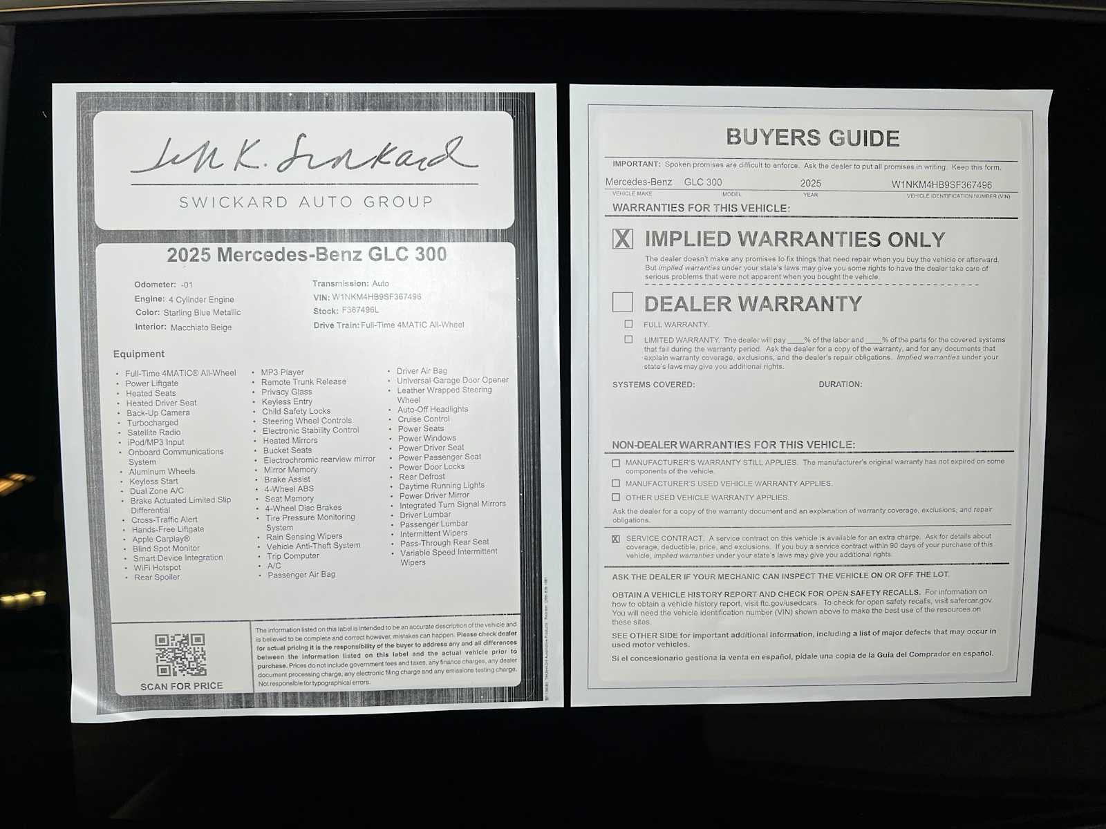 2025 Mercedes-Benz GLC 300 GLC 300