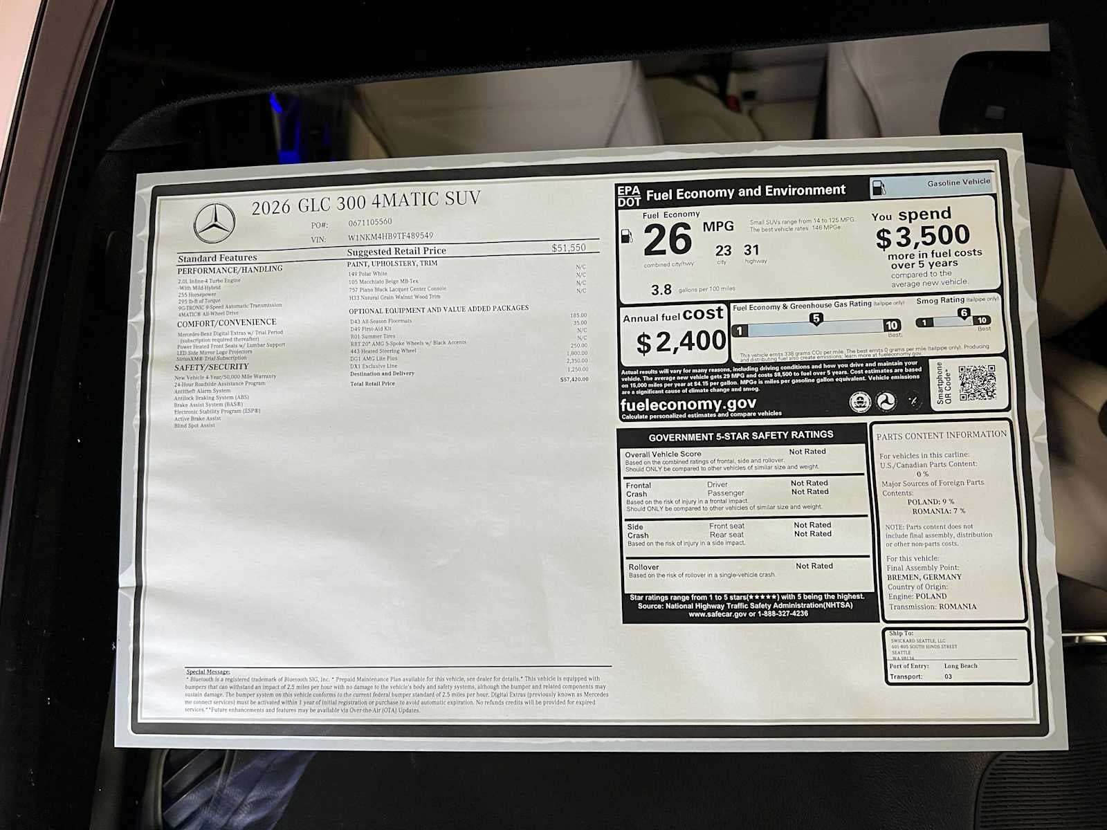 2026 Mercedes-Benz GLC GLC 300