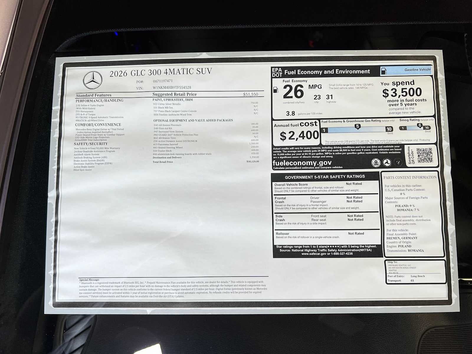 2026 Mercedes-Benz GLC 300 4MATIC® SUV