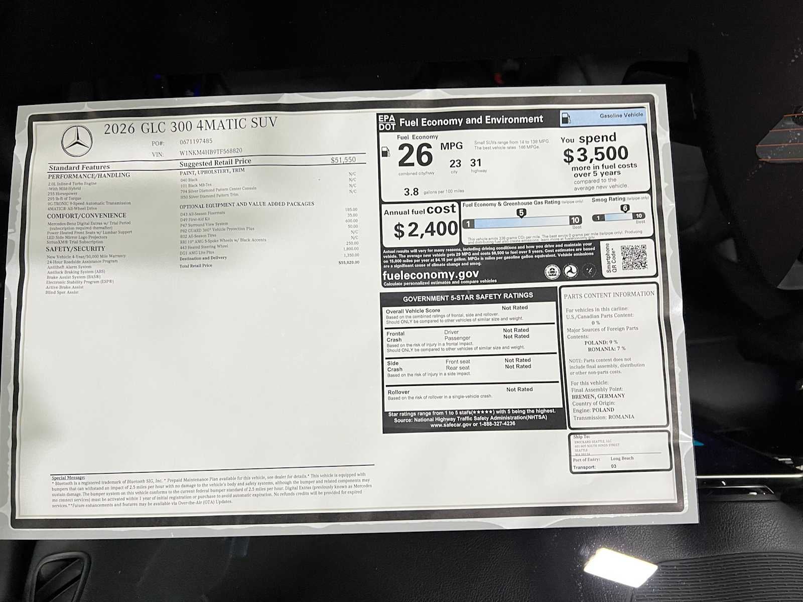 2026 Mercedes-Benz GLC 300 4MATIC® SUV