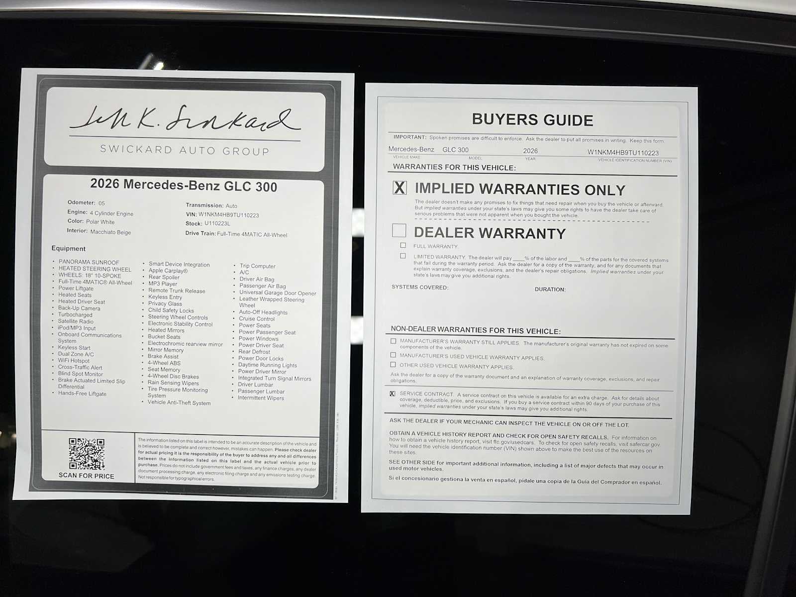 2026 Mercedes-Benz GLC 300 4MATIC® SUV