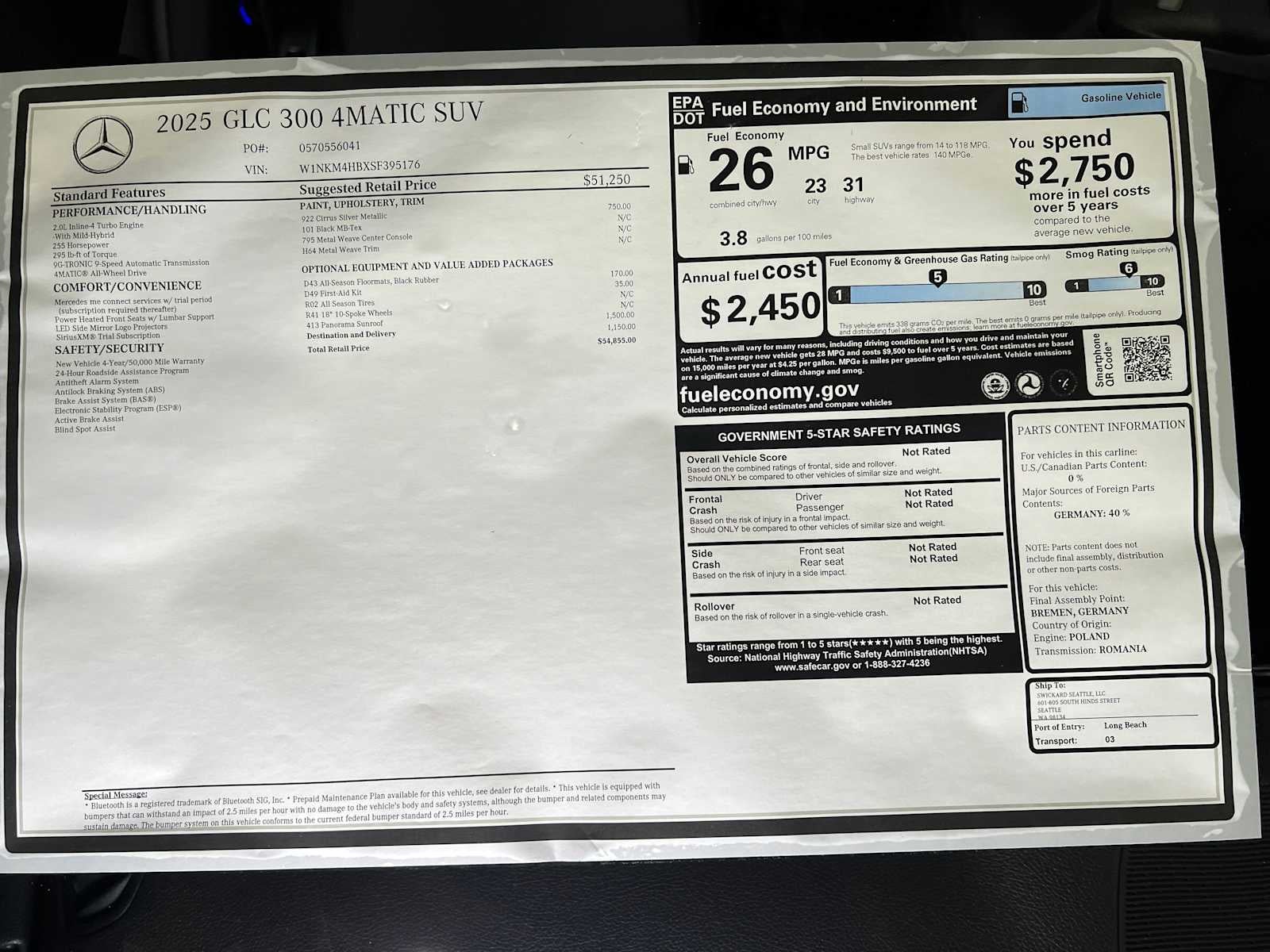 2025 Mercedes-Benz GLC GLC 300